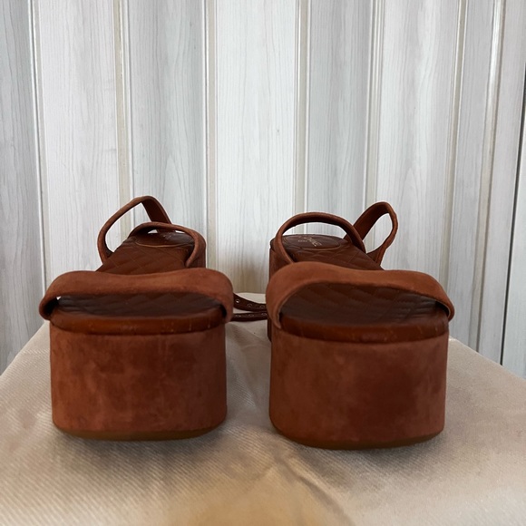 CHANEL SUEDE PLATFORM WEDGE (WORN ONCE!) - Picture 3 of 7